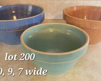 Antique yellow ware bowls