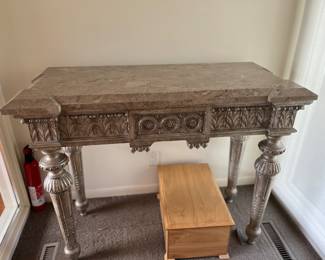 Craved Entry Table, Heppel White