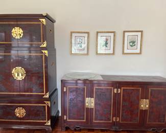 Chinese style entertainment center and buffet