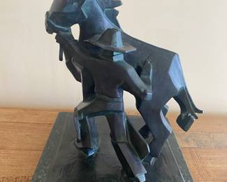 "Sidestepper" bronze sculpture by Ed Mell