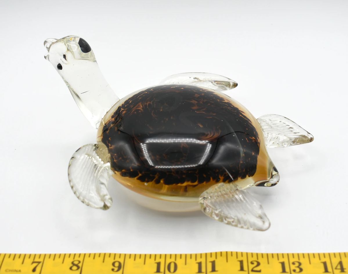 Murano style glass turtle