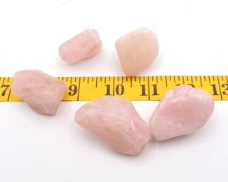 5 pieces of tumbled Rose Quartz