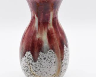 Brown speckle drip vase Made it Italy
