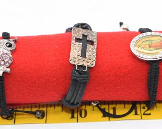 3 leather bracelets