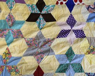 star pattern quilt topper