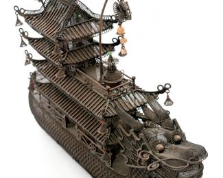 metal wire dragon boat