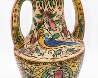 vintage Majolica Persian style pottery