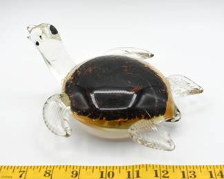 Murano style glass turtle