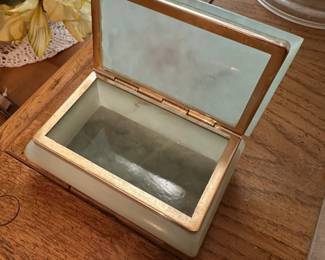 D145 - $25. Genuine Alabaster Trinket Box.