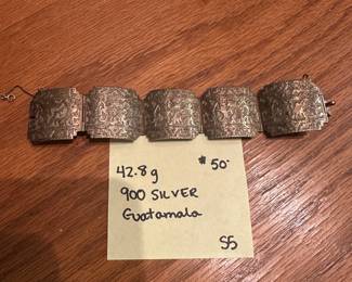 S5 - $50. 900 Silver Bracelet from Guatemala.