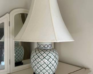 D34 - $35. Porcelain Table Lamp with Shade.