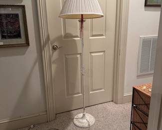 D134 - $50. Cast Iron Floor Lamp with shade. Works.
