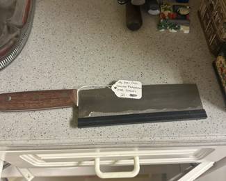 D165 - $20. Vintage Joyce Chen Chrome Molybdenum Steel Cleaver.