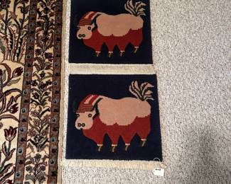 D131 - $40. Nepali Wool Wall Hanging. Measures 16" x 33"