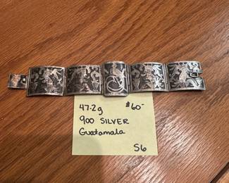 S6 - $60. 900 Silver Bracelet from Guatemala.