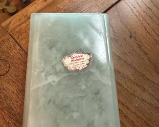D145 - $25. Genuine Alabaster Trinket Box.