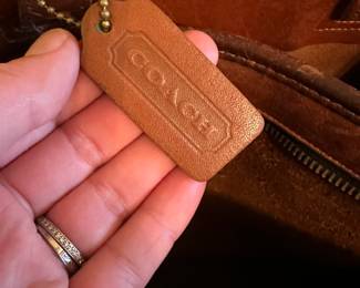 D5 - $85. Vintage Coach Leather Briefcase / Messenger Bag. Leather shows signs of wear - bag is sturdy!