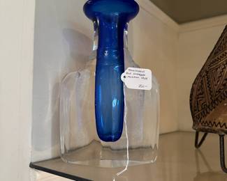 D107 - $250. Transparent Blue Sommerso Murano Vase.