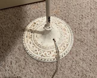 D134 - $50. Cast Iron Floor Lamp with shade. Works.