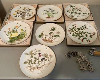 D133 - $12 Each. Porcelain Lucile Parker Plates. Each measures 9.25".