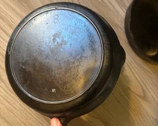 D155 - $40. Single notch Lodge cast iron skillet #8.