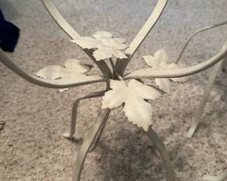 D147 - $60. Set of 3 Small Glass Top Patio Tables.