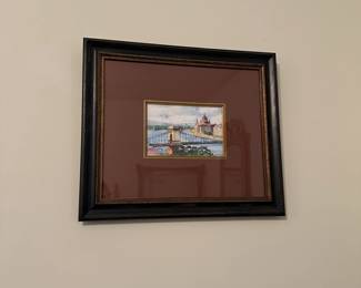 D146 - $20. Budapest - Dunanal. Nemo 2005. Watercolor. Measures 17" x 14.5".