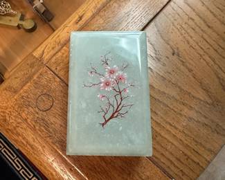 D145 - $25. Genuine Alabaster Trinket Box.