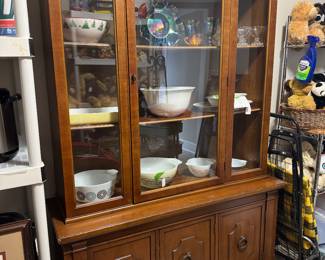 China cabinet, Pyrex, etc