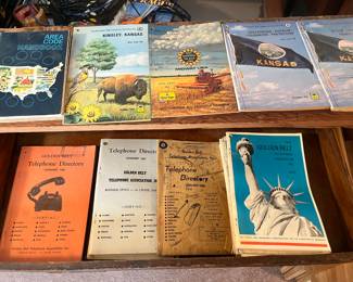 Vintage telephone books from Kansas