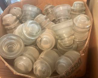 Large selection of glass vintage telephone insulators various sizes available