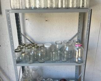 Jars, jars, jars. Lots of canning jars.