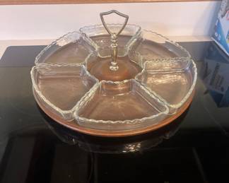 MCM Lazy Susan relish server