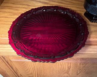 Avon Ruby Red plate