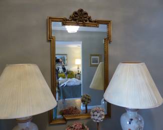 Gold frame mirror
