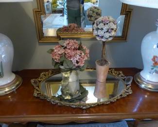 Vintage mirrored tray