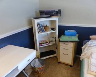 Bookcase, small 3 drawer chest