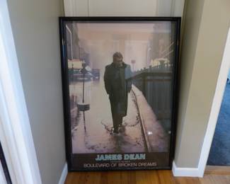 Large framed James Dean poster
