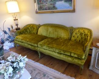 Velvet sofa