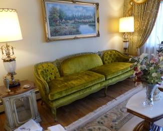 Velvet sofa