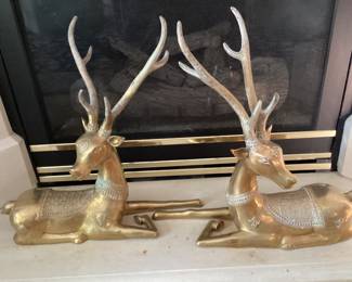 Large brass deer