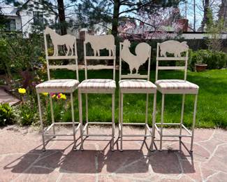 Artisan made bar stools "Farm Animals "