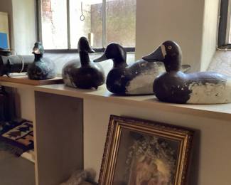 Antique folk art primitive duck decoys