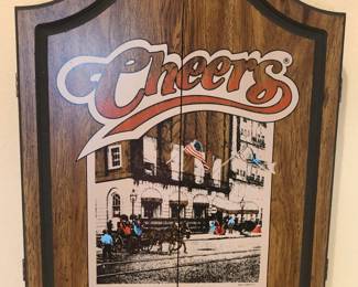 Cheers TV Show Dartboard Cabinet with Tavener Dartboard