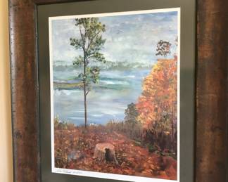 Framed landscape print numbered and signed by Wes Helmick (#67/500)