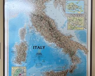 Framed map of Italy