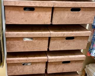 Microfiber suede storage boxes