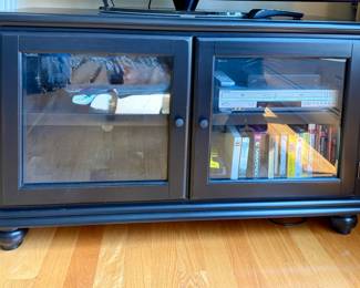 Black entertainment cabinet