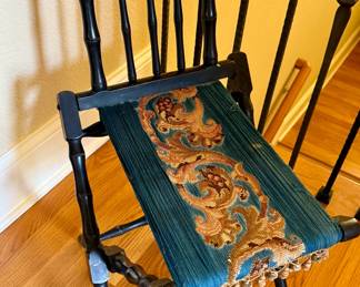 Black bamboo style folding chair