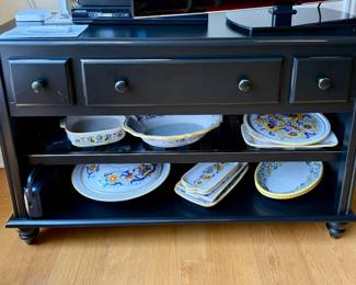 Black buffet cabinet